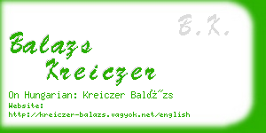 balazs kreiczer business card